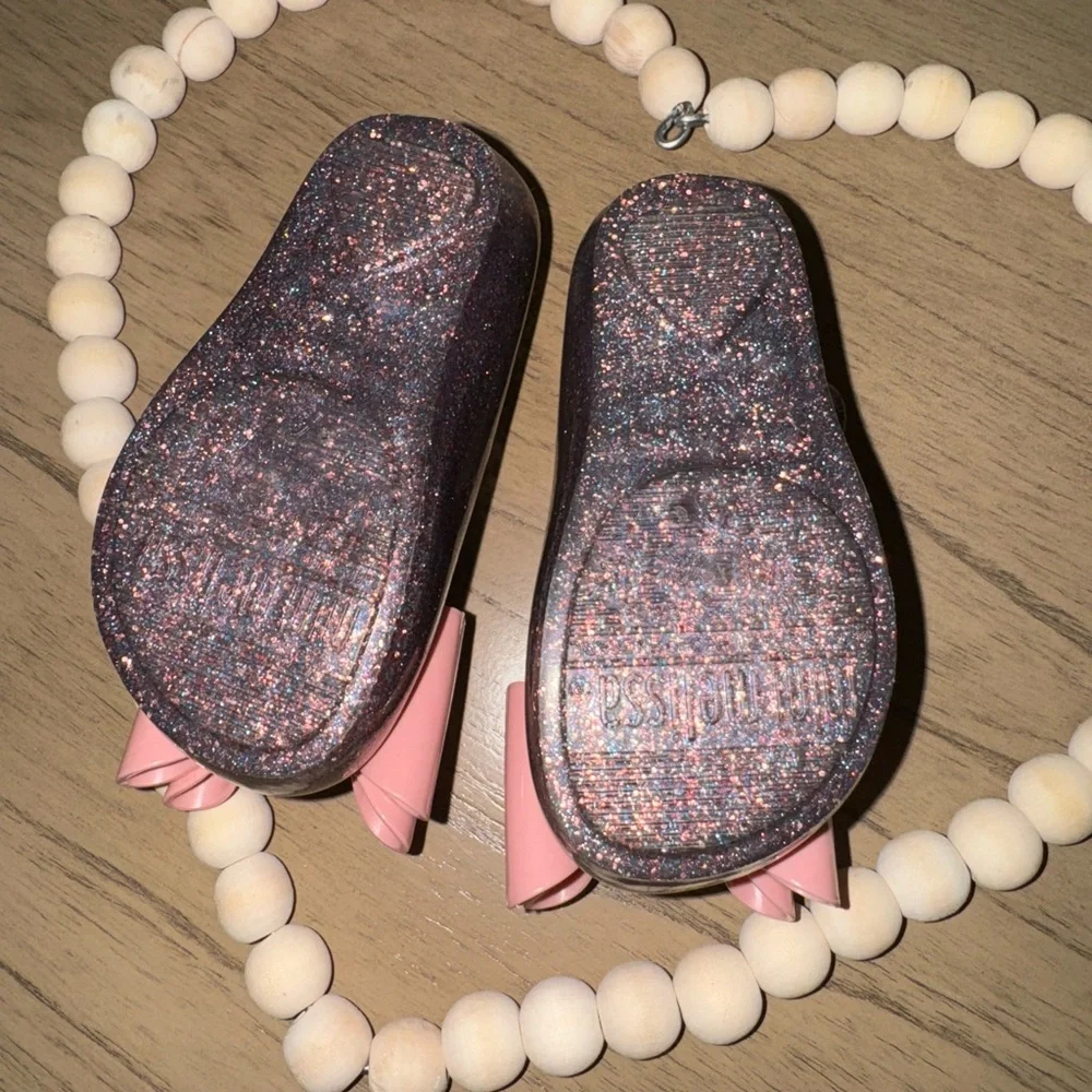 Mini Melissa sparkling sandals with a bow shoes size 5
